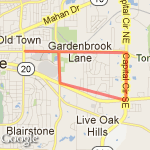 5 Mile Quick Route route map