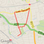 Lee Park 2 mile route map