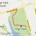 Hill Repeats on centre Road route map