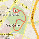 Hermann Park Run route map