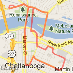 Downtown jaunt route map