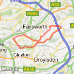Via clayton vale and failsworth route map