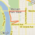 out and back route map