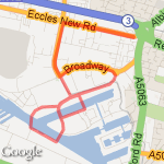 Salford Quays 4mile route map