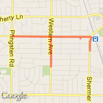 Pfingsten/Wescott route map