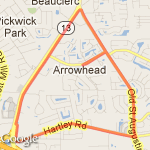 Crown point five mile route map