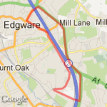 Mill Hill / Apex route map
