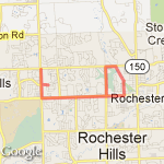 The highschool "10 miler" route map