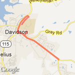 Concord from Satellite  route map