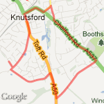 5k Road run route map