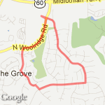 AmFam Midlo Turkey Trot Fun Run route map