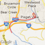 FBR to Hominy Creek (one way) route map