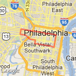 Univeristy City to Society Hill route map