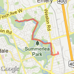 Humber River to end route map
