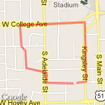 1.5 mile near Oakdale Elementary route map