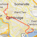 Cambridge route map