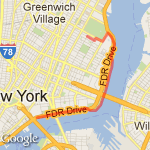 Brooklyn Bridge route map