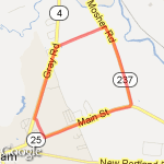 PD to Mosher and Queen route map