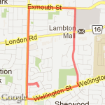 Longer route from Jackie's route map