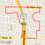 Shorter one-overpass run route map