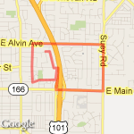 5k Distance out to Suey route map