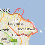 killiney + dunlaoghaire  route map