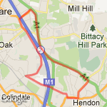 Wk-Hendon-MH-Wk route map