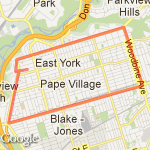 10.79k East York route map