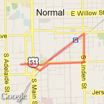 Uptown Loop 2 Mile route map