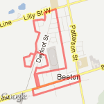 Around the Town route map