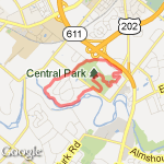 Neshaminy & Central Park route map