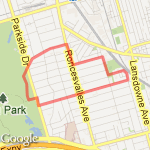 Short High Park - Roncesvalles Route route map