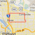 7 mile flat run route map