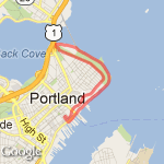 Portland Maine 4mi run route map