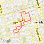 YMCA West to Palmerston Gardens route map