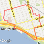 Parkdale - Lakeshore route map