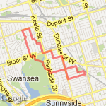 Parkdale - Annette - Quebec - High Park route map
