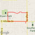 Over the hills, then cut it back route map