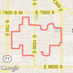 Neighborhood 5k route route map
