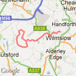 Wilmslow Marathon route map