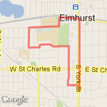 Elmhurst Turkey Trot route map