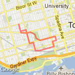 YMCA - Queen - Bellwoods route map