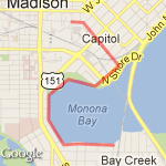 monona bay 1 route map