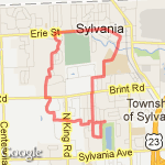 N. Sylvania 10k route map