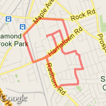 Glen Rock 4 miler route map