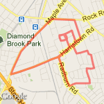 Glen Rock 5 Miler route map