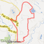 12.91 mile loop route map