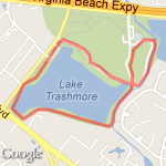 Mt trashmore  lake/ right hill route map