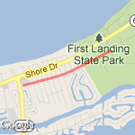 Hot Tuna to seashore entrance route map