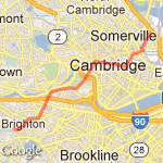 Somerville to Sam route map